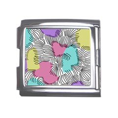 Lines Line Art Pastel Abstract Multicoloured Surfaces Art Mega Link Italian Charm (18mm) by Maspions