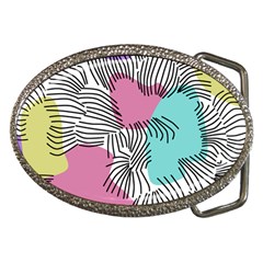 Lines Line Art Pastel Abstract Multicoloured Surfaces Art Belt Buckles