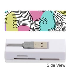 Lines Line Art Pastel Abstract Multicoloured Surfaces Art Memory Card Reader (stick) by Maspions