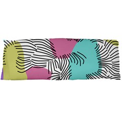 Lines Line Art Pastel Abstract Multicoloured Surfaces Art Body Pillow Case Dakimakura (two Sides)