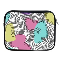 Lines Line Art Pastel Abstract Multicoloured Surfaces Art Apple Ipad 2/3/4 Zipper Cases by Maspions