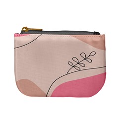 Pink Pattern Line Art Texture Minimalist Design Mini Coin Purse