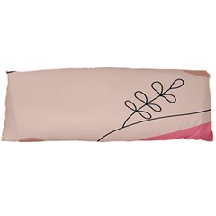 Pink Pattern Line Art Texture Minimalist Design Body Pillow Case Dakimakura (two Sides) by Maspions