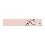 Pink Pattern Line Art Texture Minimalist Design Premium Plush Fleece Scarf (Mini) Back