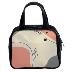 Pattern Line Art Texture Minimalist Design Classic Handbag (Two Sides)