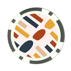Boho Bohemian Style Design Minimalist Aesthetic Pattern Art Shapes Lines Poker Chip Card Guard