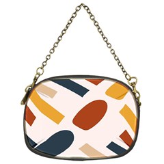 Boho Bohemian Style Design Minimalist Aesthetic Pattern Art Shapes Lines Chain Purse (one Side)