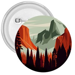 Mountain Travel Canyon Nature Tree Wood 3  Buttons