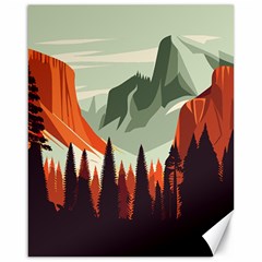 Mountain Travel Canyon Nature Tree Wood Canvas 16  X 20 