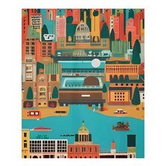 City Painting Town Urban Artwork Shower Curtain 60  X 72  (medium) 