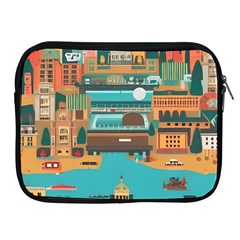 City Painting Town Urban Artwork Apple Ipad 2/3/4 Zipper Cases