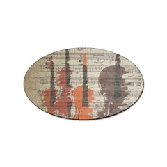 Music Notes Score Song Melody Classic Classical Vintage Violin Viola Cello Bass Sticker Oval (100 Pack)