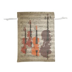 Music Notes Score Song Melody Classic Classical Vintage Violin Viola Cello Bass Lightweight Drawstring Pouch (l) by Maspions