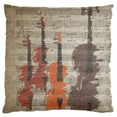 Music Notes Score Song Melody Classic Classical Vintage Violin Viola Cello Bass 16  Baby Flannel Cushion Case (two Sides)