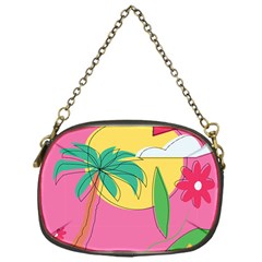 Ocean Watermelon Vibes Summer Surfing Sea Fruits Organic Fresh Beach Nature Chain Purse (one Side) by Maspions