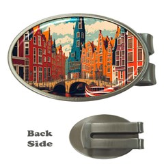 London England Bridge Europe Buildings Architecture Vintage Retro Town City Money Clips (oval) 