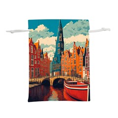 London England Bridge Europe Buildings Architecture Vintage Retro Town City Lightweight Drawstring Pouch (s)