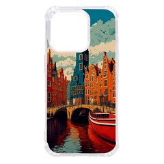 London England Bridge Europe Buildings Architecture Vintage Retro Town City Iphone 14 Pro Tpu Uv Print Case by Maspions