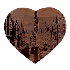 London England Bridge Europe Buildings Architecture Vintage Retro Town City Heart Wood Jewelry Box