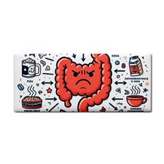 Health Gut Health Intestines Colon Body Liver Human Lung Junk Food Pizza Hand Towel by Maspions