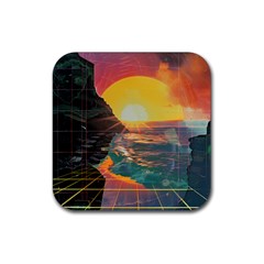 Pretty Art Nice Rubber Coaster (square)