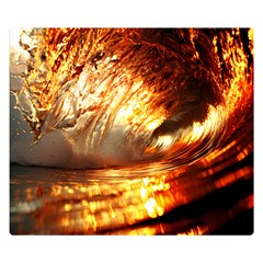 Wave Art Mood Water Sea Beach Two Sides Premium Plush Fleece Blanket (kids Size)