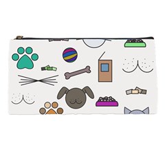 Cat Dog Pet Doodle Cartoon Sketch Cute Kitten Kitty Animal Drawing Pattern Pencil Case