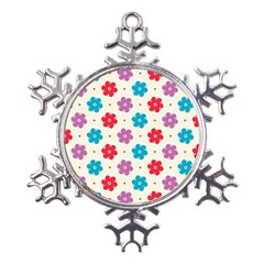 Abstract Art Pattern Colorful Artistic Flower Nature Spring Metal Large Snowflake Ornament