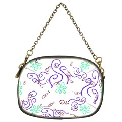 Fish Lilies Sea Aquatic Flowers Algae Bubble Animal Wildlife Nature Ocean Chain Purse (one Side)