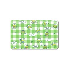 Frog Cartoon Pattern Cloud Animal Cute Seamless Magnet (name Card)