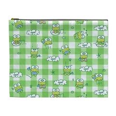 Frog Cartoon Pattern Cloud Animal Cute Seamless Cosmetic Bag (xl) by Bedest