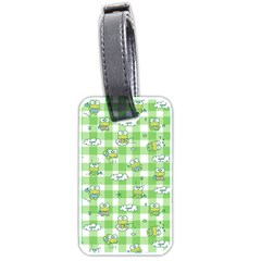 Frog Cartoon Pattern Cloud Animal Cute Seamless Luggage Tag (two Sides)