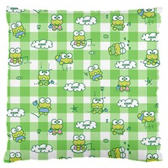 Frog Cartoon Pattern Cloud Animal Cute Seamless 16  Baby Flannel Cushion Case (two Sides)