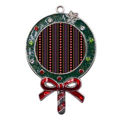 Beautiful Digital Graphic Unique Style Standout Graphic Metal X mas Lollipop With Crystal Ornament by Bedest