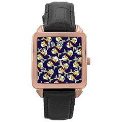 Fish Abstract Animal Art Nature Texture Water Pattern Marine Life Underwater Aquarium Aquatic Rose Gold Leather Watch  by Bedest