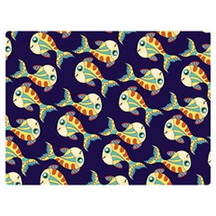 Fish Abstract Animal Art Nature Texture Water Pattern Marine Life Underwater Aquarium Aquatic Two Sides Premium Plush Fleece Blanket (Baby Size)