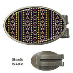 Background Art Pattern Design Money Clips (oval) 