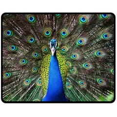 Peacock Bird Feathers Pheasant Nature Animal Texture Pattern Fleece Blanket (medium)