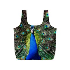 Peacock Bird Feathers Pheasant Nature Animal Texture Pattern Full Print Recycle Bag (s)