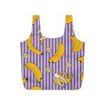 Pattern Bananas Fruit Tropical Seamless Texture Graphics Full Print Recycle Bag (S) Back