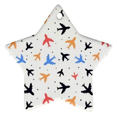 Airplane Pattern Plane Aircraft Fabric Style Simple Seamless Ornament (star) by Bedest
