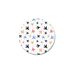 Airplane Pattern Plane Aircraft Fabric Style Simple Seamless Golf Ball Marker by Bedest