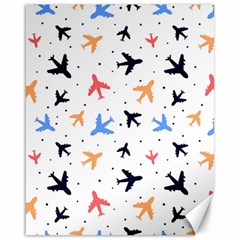 Airplane Pattern Plane Aircraft Fabric Style Simple Seamless Canvas 16  X 20 