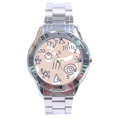 Abstract Leaf Nature Natural Beautiful Summer Pattern Stainless Steel Analogue Watch by Bedest