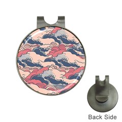 Waves Ocean Sea Water Pattern Rough Seas Digital Art Nature Nautical Hat Clips With Golf Markers