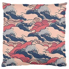 Waves Ocean Sea Water Pattern Rough Seas Digital Art Nature Nautical 16  Baby Flannel Cushion Case (two Sides)