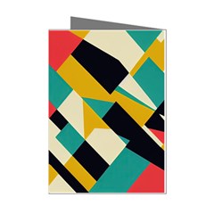 Geometric Pattern Retro Colorful Abstract Mini Greeting Cards (pkg Of 8)