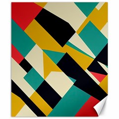 Geometric Pattern Retro Colorful Abstract Canvas 8  X 10 