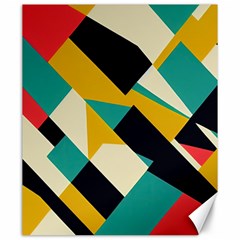 Geometric Pattern Retro Colorful Abstract Canvas 20  X 24  by Bedest