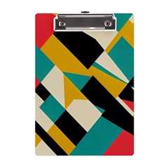Geometric Pattern Retro Colorful Abstract A5 Acrylic Clipboard